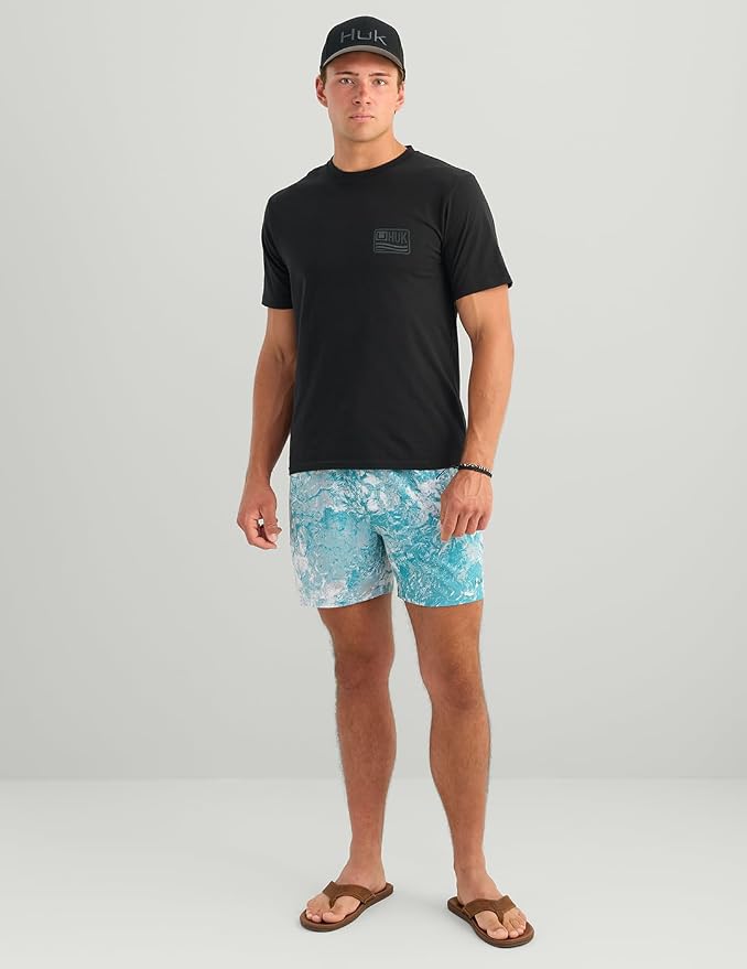 HUK Mens Fishing Graphic Tee, Performance Short Sleeve, Quick-Dry