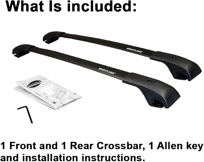 BrightLines Aero Crossbars Roof Racks Compatible with 2015-2024 Jeep Renegade