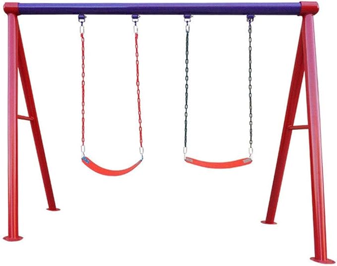 Swing Chains (2) Fully Coated for Swing Set with 4 Free Quick Links Anti-Rust Iron Link Chains Playground Kids Tree Swing Seat Accessories and Replacement Support 660 Lb (Green)
