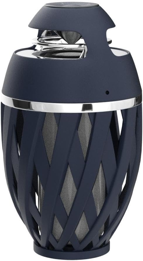 ANERIMST Outdoor Bluetooth Speakers with LED Torch Light, for Dad– Wireless & Waterproof Speaker for Garden, Patio, 360° Sound, 24-Hour Playtime - Ideal Present for Men (Blue)