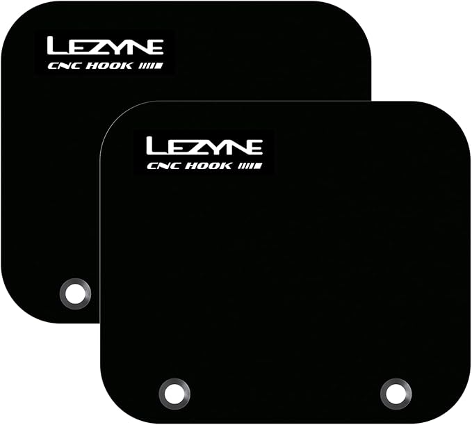 LEZYNE CNC Alloy Wheel Hook | Versatile Durable Aluminum Bicycle Wall Mount with 2 Tire Plates | Holds Up to 70lbs | Vertical 3-Piece Storage System, Mounting Hardware Included | bike-racks