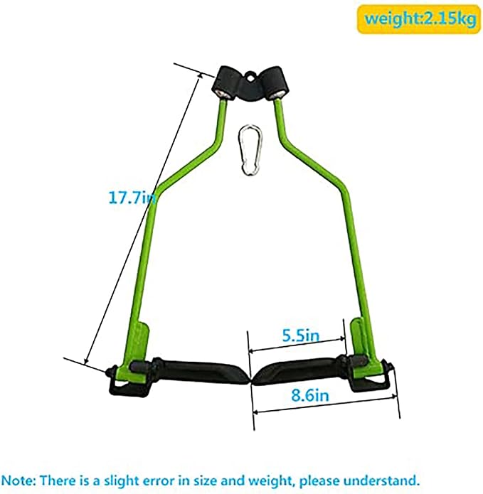 Adjustable Lat Pull down Bar, Cable Machine Attachments for Gym, Home Gym Fitness T-bar Row Pulldown Attachments, Lat Pull Down Machine Wide Grip Neutral Grip Handle