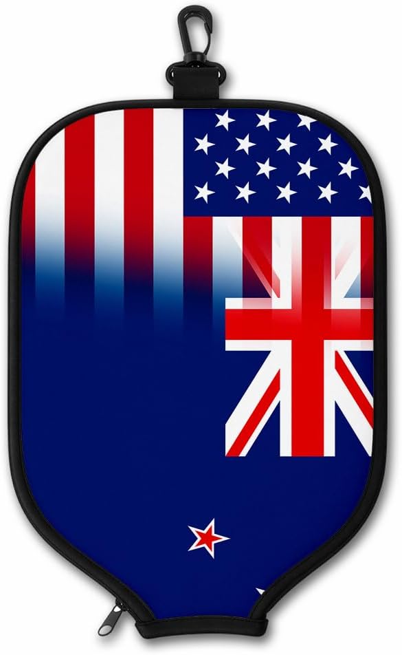 ExpressItBest Pickleball Paddle Cover, Neoprene Paddle Protector with Zipper and Snap Hook, Fits Most Standard Pickleball Paddles