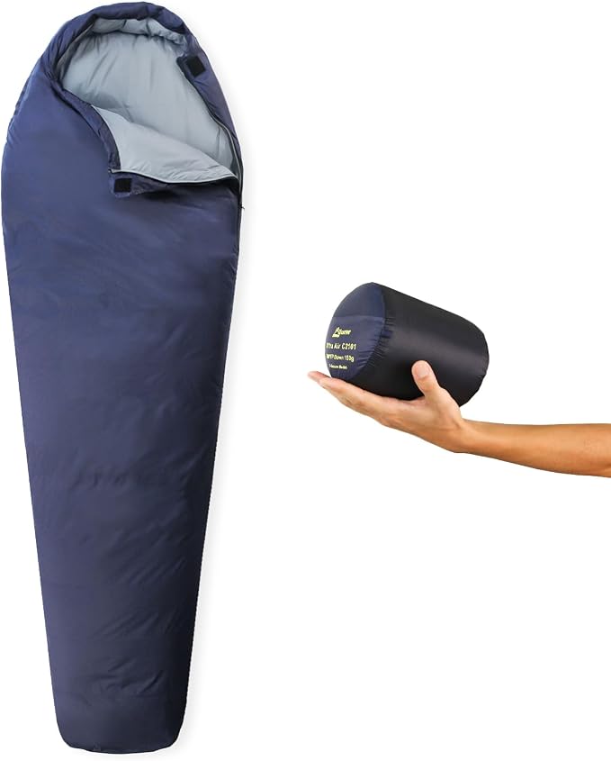 Litume Ultra Compact Down 3 Season Mummy Sleeping Bag, 700 Fill Power Sleep Sack for 3 Season, Ultra Lightweight, Compact and Portable, for Hiking Traveling Camping Backpacking Adult Outdoor Durable