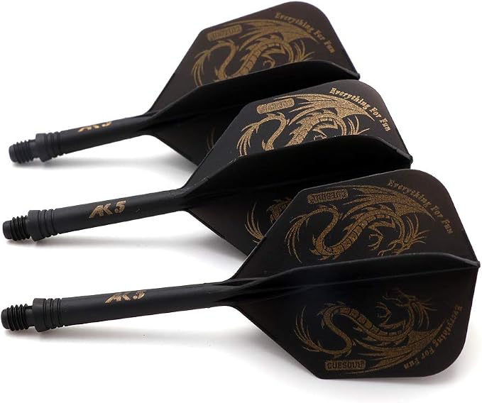 CUESOUL 3 Sets Integrated Dart Shaft and Flights,Dart Shaft Length 21mm/28mm/33mm