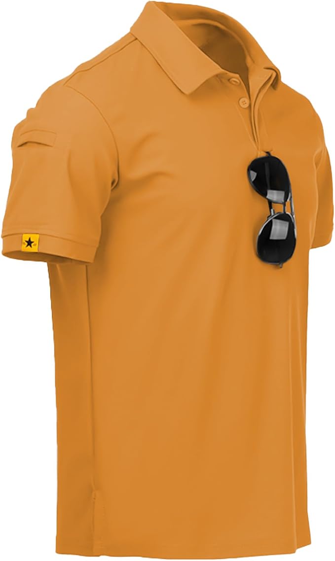 ZITY Mens Polo Shirt Short Sleeve Sports Tactical T-Shirt Athletic Golf Polos Daily Casual Stylish Collared Shirts for Men