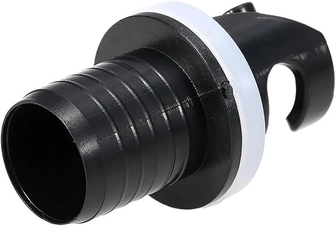 Jinshining 2 Pcs Black Boats Air Foot Pumps Hose Adapter Inflatable Kayak Air Valves Adapter Kayak Foot Pumps Valves Adapter for Inflatables Kayaking