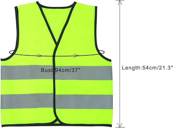 AIEOE Kids High Visibility Safety Vest Reflective Running Lightweight Traffic Walking Breathable Construction Vest