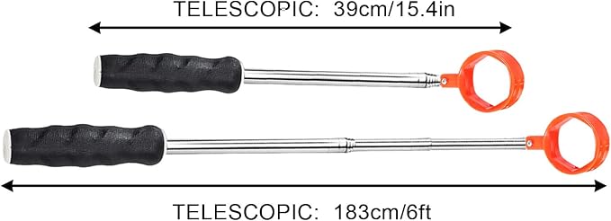 Golf Ball Retrievers - Telescopic Heavy Duty Picker,Lightweight Stainless Steel Golf Ball Water Retriever,for Golfers Water Outdoor Mud Tree Bushes