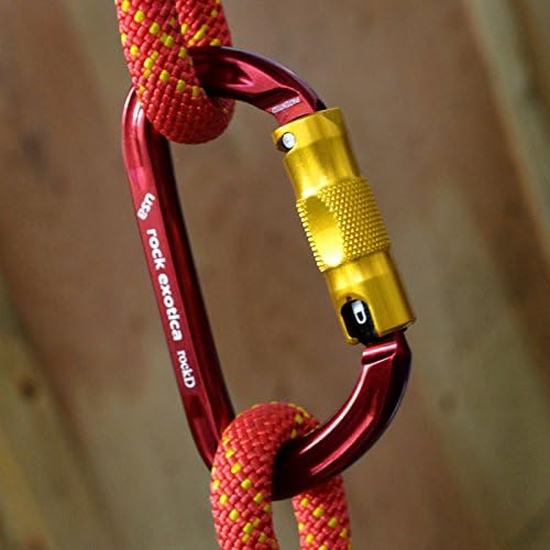 Rock Exotica rockD Auto-Lock Carabiner - Heavy Duty Locking Carabiner for Rock Climbing and Professional Climbing Gear and Industrial Use – Made in USA