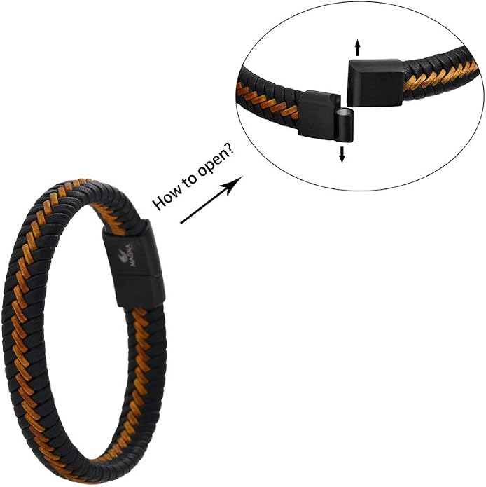 Men's Braided Genuine Leather Cord Bracelet