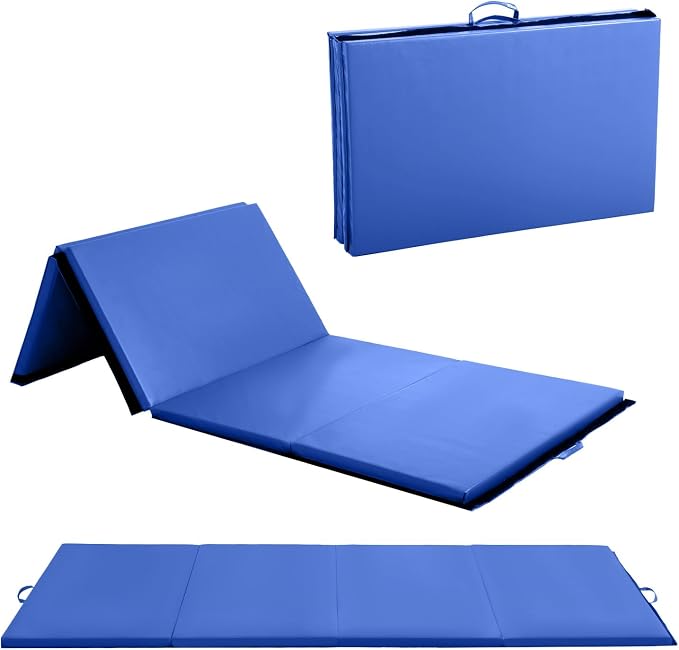 Gymnastics Mats Foldable Tumbling Mats Portable Gymnastics Exercise Mat Thick Gymnastics Tumbling Mats Pad Home Exercise Panel Mat With Carrying Handles