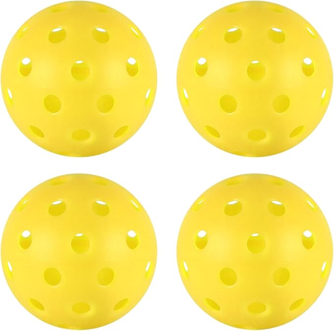 4/6/12/20/50/100 pcs Pickleball Balls,40 Hole Outdoor Pickleball Balls,8mm Precision Drilled-Spaced Pickle Ball Set-Profession Plastic Ball for Pickleballs Paddles and Indoor Floor Sport Court