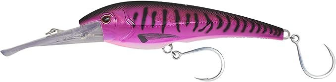 Nomad Design DTX Minnow with Patented Autotune System - Distressed Baitfish Swimming Action, BKK Diablo
