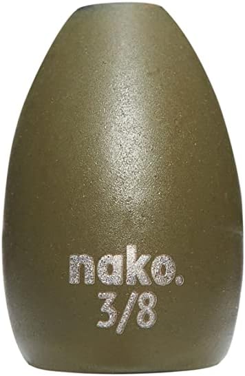 97% Pure Tungsten Flipping Weights - 10 Pack / 5 Pack - Nako Tungsten Weights - Fishing Sinkers for Bass Fishing
