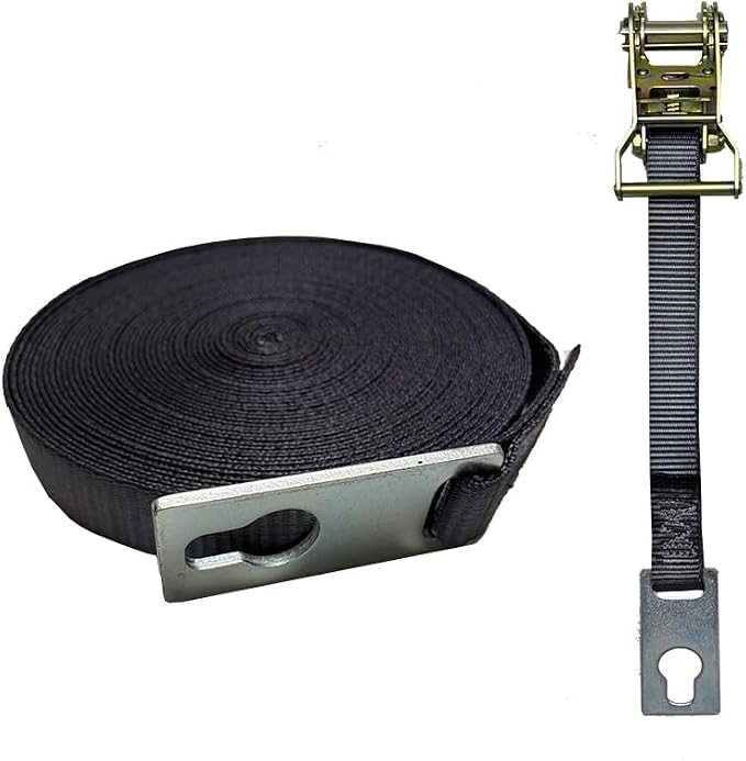 Brumleve Center Ridge Strap Kit with Ratchet, 1 inch x 46 feet/Keyhole Plates