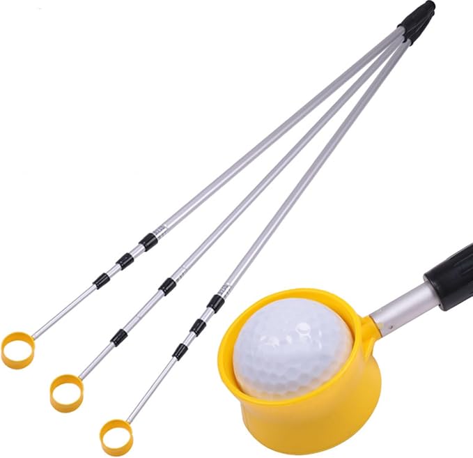 Aluminum Alloy Golf Ball Retriever — Extends up to 6.38 Meters — Multiple Golf Accessories & Supplies