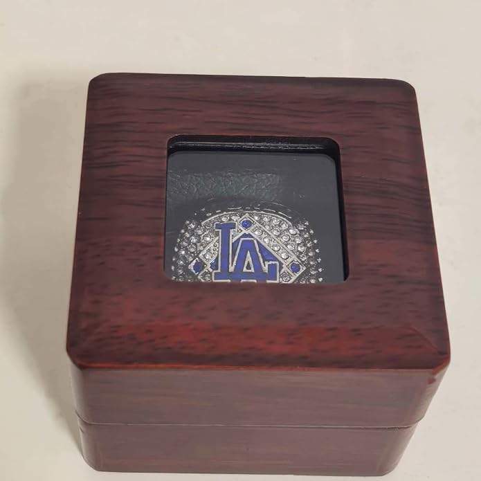 Rare Legacy L#A. 2025 New Baseball Defending Championship Ring 5#17#18#50 - High-Level Transparent Sandalbox Silver Plated Museum-Grade Replica Display Adult