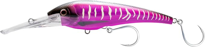 Nomad Design DTX Minnow with Patented Autotune System - Distressed Baitfish Swimming Action, BKK Diablo