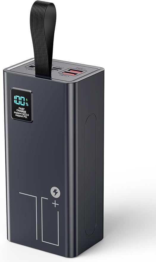 70000mAh Portable Charger Power Bank, 30W PD QC 3.0 Fast Charging USB C External Battery Pack, High Capacity Battery Bank with 5 Output & 2 Input for Smartphone Tablet