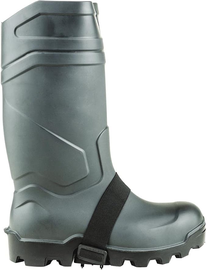 K1 Mid-Sole Ice Cleats for Men & Women - Rotatable Traction Aids For Winter Snow - High Profile - Black