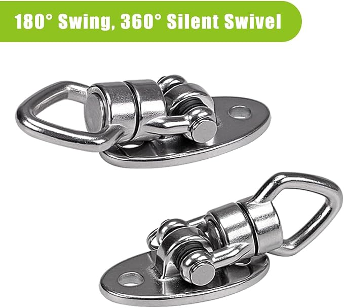 BeneLabel 2Pack Swing Hanger with Bearing Swivel 800LB Capacity Stainless Steel Aerial Silks Ceiling Mount Bracket Hammock Hardware for Swings, Hanging Chair, Aerial Hoop, Heavy Bag, Yoga Swing