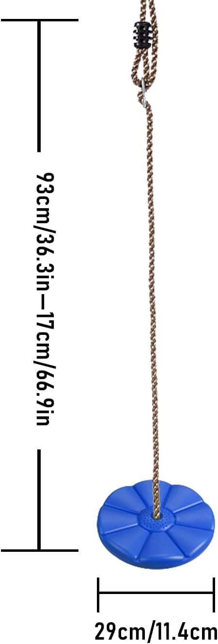 IFOYO Tree Rope Swing Disc, Rope Swings Round Kids Swing Seat Strong Disc Swings for Outdoor Backyard Playground Holds 220lbs/100kg for 3-10 Years Kids Children, Blue