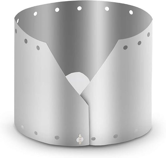 HUIOP Wind Shield, Ultralight Ultra-Thin Titanium Outdoor Camping Stove Wind Shield Screen Windproof Plate