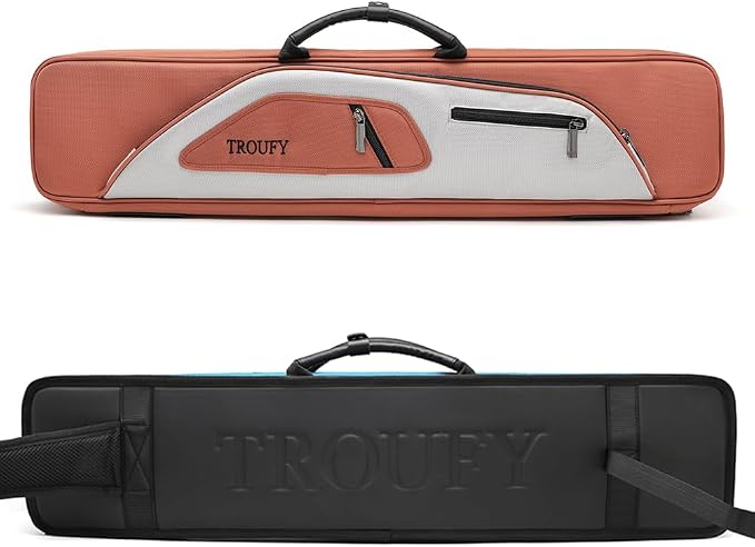 Pool Cue Case – Durable 4x4 & 4x5 Billiard Pool Cue Stick Carrying Case with Large Storage Space, Waterproof Billiards Accessories