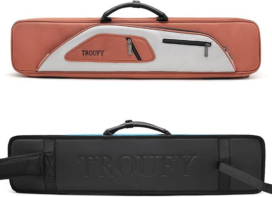 Pool Cue Case – Durable 4x4 & 4x5 Billiard Pool Cue Stick Carrying Case with Large Storage Space, Waterproof Billiards Accessories