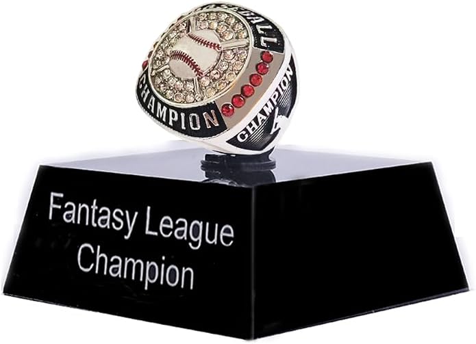 Fantasy Baseball Championship Rings League Winner Throphy Prize Champion Ring