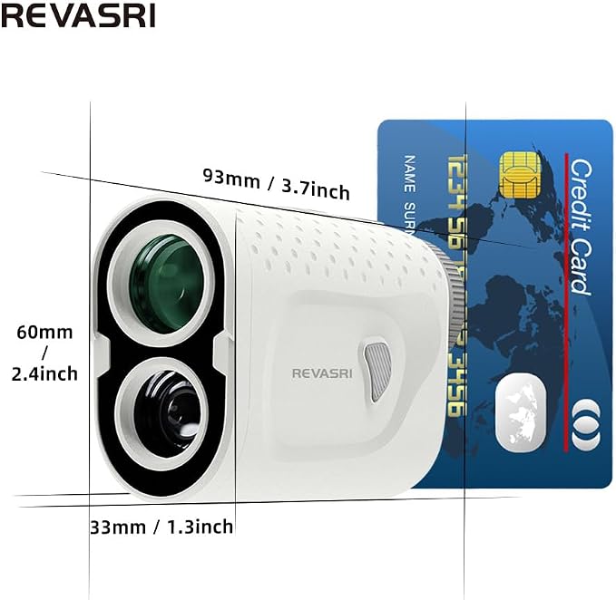 REVASRI Golf Range Finder with Magnet, Slope, Flag Lock Vibraiton, Measure in Y/F/M, Upgraded Clarity, 1000 Yards Rangefinder with Rechargeable USB-C