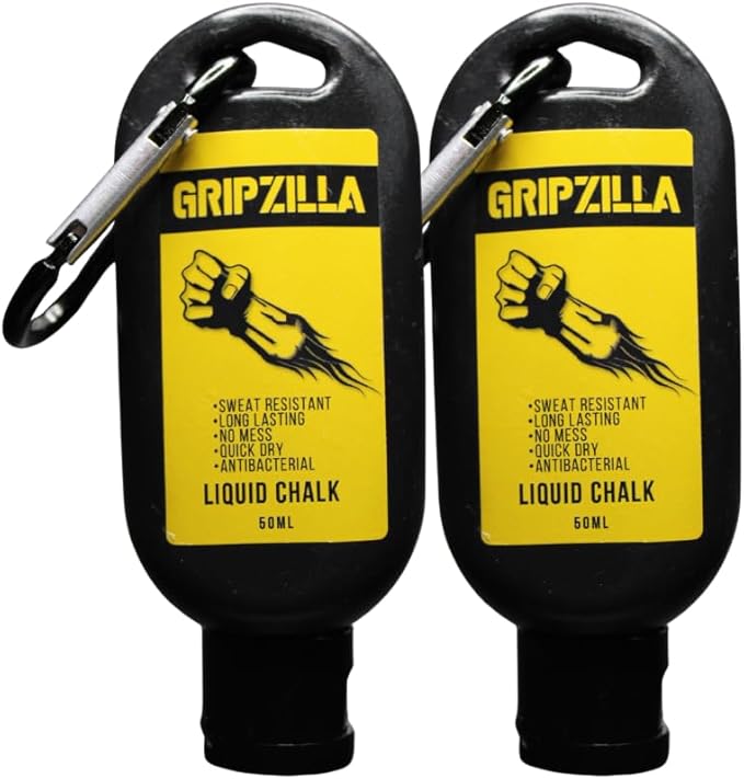 GRIPZILLA Liquid Chalk Kit Gym Chalk for Weight Lifting, Rock Climbing, Pole Grip, Bouldering, Powerlifting, Ball, Gymnastics, Sports, and Workout - Package May Vary