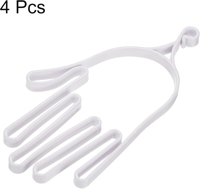 PATIKIL Golf Gloves Stretcher, 4 Pack Plastic Keeper Support Rack Holder Dryer Hanger Frame for Sports Gloves Maintenance, White
