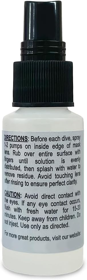 Anti Fog Spray for Swimming Goggles & Diving Mask Defog Solution for Pool, Snorkeling, Scuba and Freediving