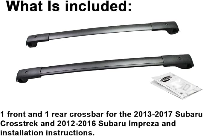BRIGHTLINES Aero Cross Bars Roof Racks Luggage Rack Replacement for 2013-2017 Subaru Crosstrek & 2012-2016 Impreza