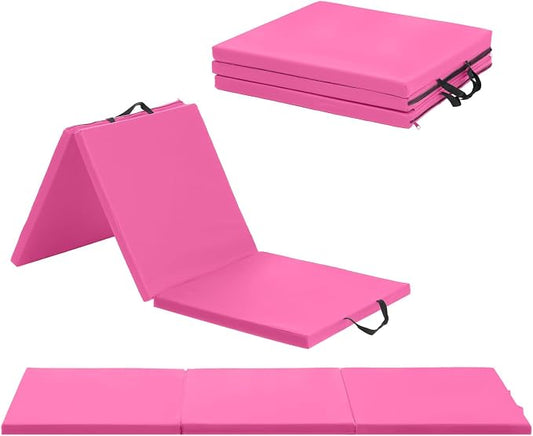 Gymnastics Mats Foldable Tumbling Mats Portable Gymnastics Exercise Mat Thick Gymnastics Tumbling Mats Pad Home Exercise Panel Mat With Carrying Handles