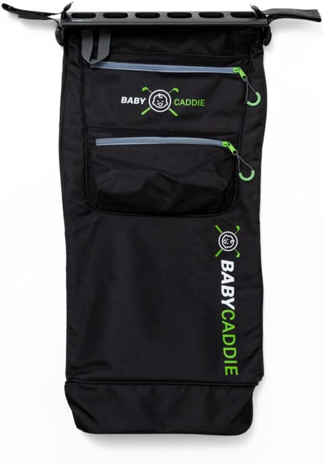 Golf Bag for Baby Stroller, Fits a Full Set of Clubs, Attaches to Most Strollers, Accessory Pockets for Balls, Tee's, Gloves and More.