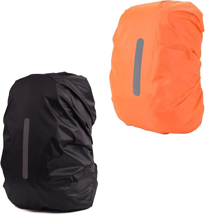 2 Pack Waterproof Rain Cover for Backpack,Backpack Rain Cover with Reflective Strip,Rucksack Rain Cover for Bicycling/Hiking/Anti-Dust/Anti-Theft/Camping/Traveling/Outdoor Activities