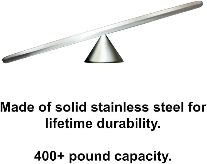 AcrobaX Balance Disc Trainer, 4-inch, Stainless Steel, for Acrobats, Athletes, Longevity, and Ankle Rehab for Balance Improvement, Adavanced Level Difficulty