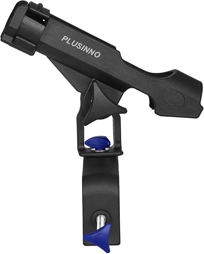 PLUSINNO Fishing Boat Rods Holder Large Clamp Opening 360 Degree Adjustable Fishing Rod Racks Folding Holder