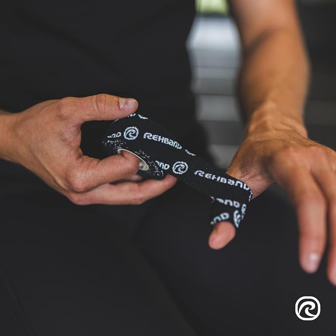 Rehband Non-Slip Athletic Hook Grip Tape, Thumb Tape Crossfit, Powerlifting & Weightlifting Tape - Hookgrip Tape Protects Fingers Against Blisters