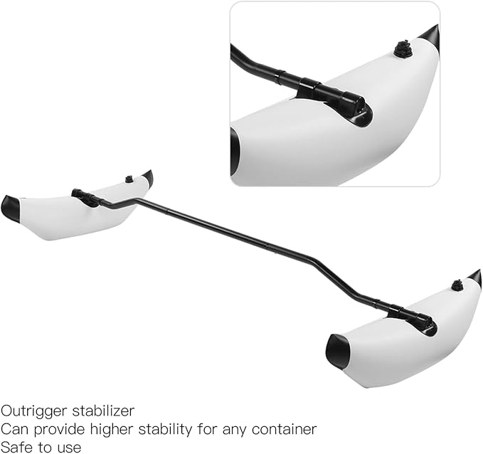 PVC Inflatable Kayak Outrigger Float Portable Higher Stability Balancing Canoe Outrigger Kit Balancing Boat Accessory