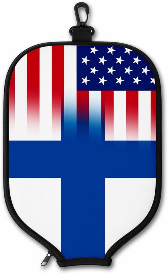 ExpressItBest Pickleball Paddle Cover, Neoprene Paddle Protector with Zipper and Snap Hook, Fits Most Standard Pickleball Paddles