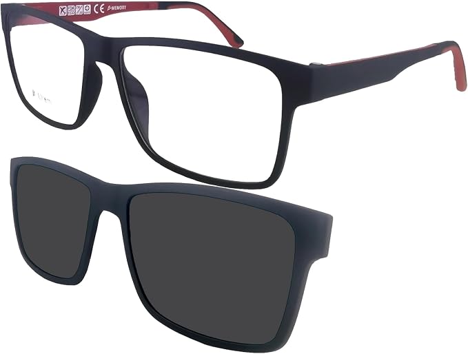 Circleperson Clip on Sunglasses for Men Magnetic glasses 2 in 1 Polarized Big Size 57-16-142