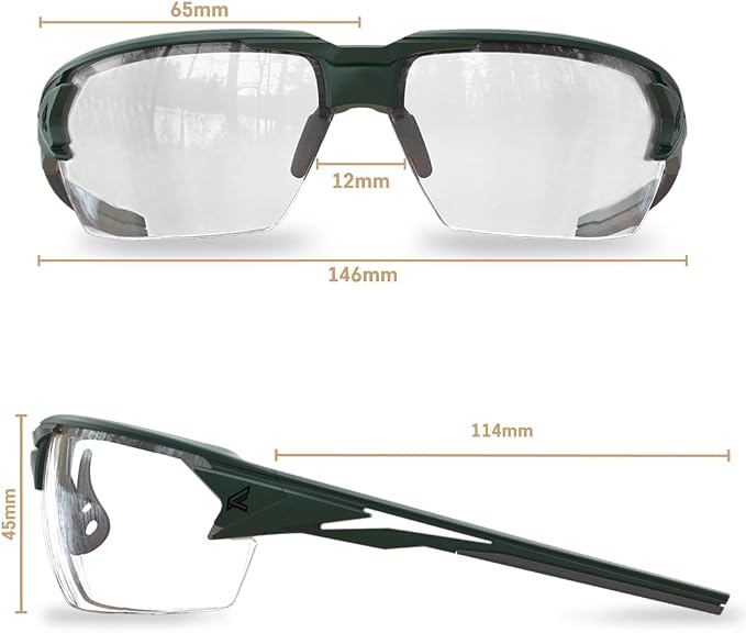 EDGE Pumori Z87 Safety Rated, Adjustable TPR With Anti-Slip Features, Flexible Polycarbonate Frames with Nylon Lenses