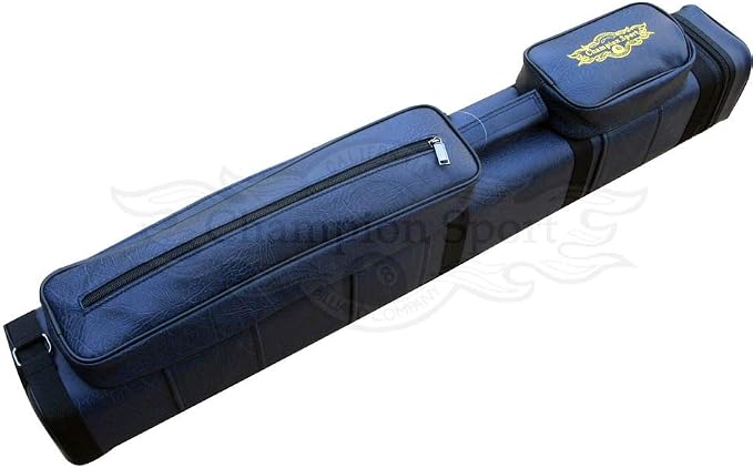 J&J New Champion Leather 3x6 Hard Pool Cue Case for 3 Butts 6 Shafts-Free Bonus Gift