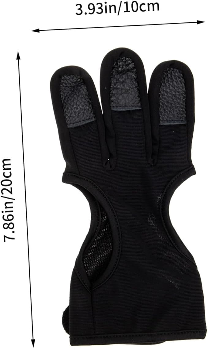 HANABASS 2pcs Archery Finger Stall Two Fingers Glove Wear-Resistant Archery Equipment Gloves