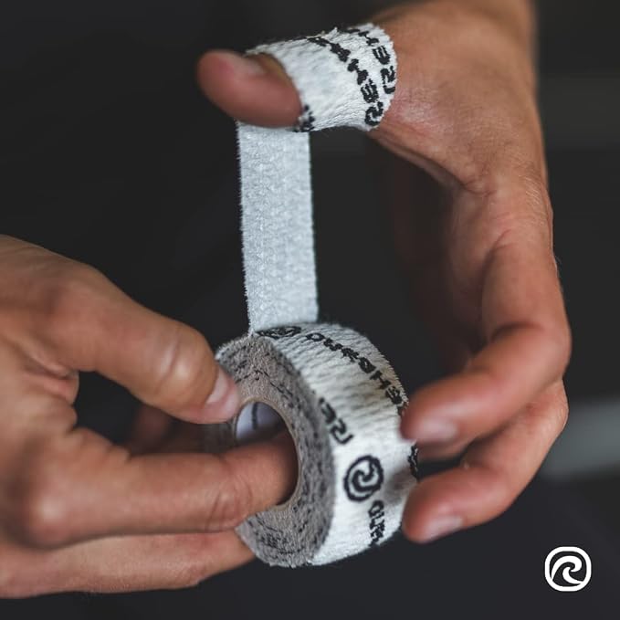 Rehband Non-Slip Athletic Hook Grip Tape, Thumb Tape Crossfit, Powerlifting & Weightlifting Tape - Hookgrip Tape Protects Fingers Against Blisters