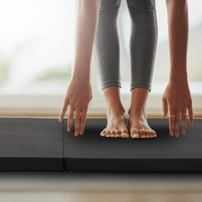 Gymnastics Tumbling Mats Portable Gymnastics Mat Folding Tumbling Mat Thick Yoga Mat Exercise Mat with Carrying Handles for home Workout outdoor Yoga Gymnastic